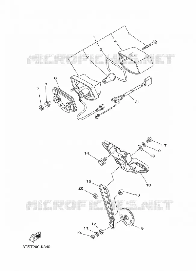 ACHTERLICHT Yamaha MOTO 175 2012 DT  DT175