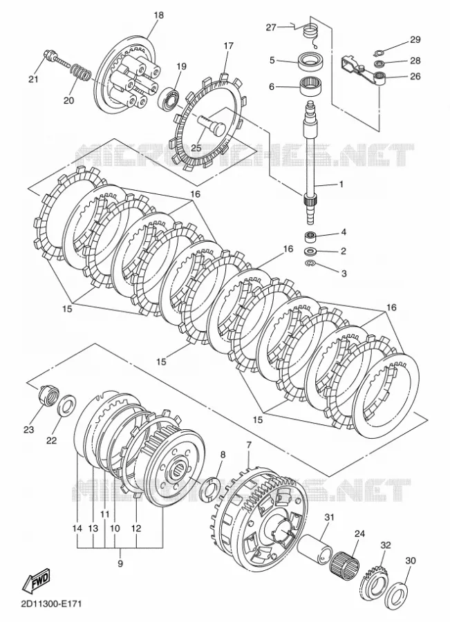 STARTMOTOR KOPPELINGS Yamaha MOTO 1000 2012 FZ1  FZ1-N