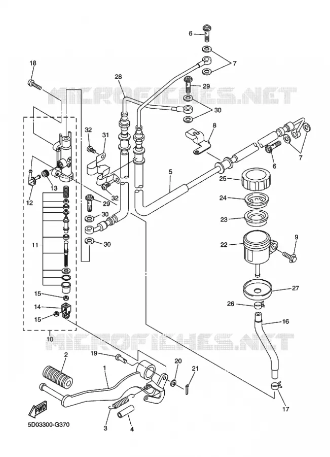 REMPOMP ACHTER Yamaha MOTO 1000 2012 FZ1 ABS  FZ1-NA