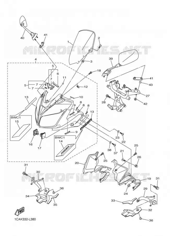 KAP 1 Yamaha MOTO 1000 2012 FAZER  FZ1-S