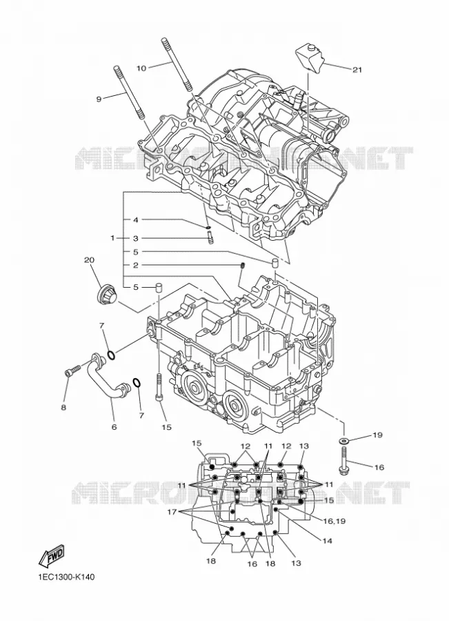 CARTERDELEN Yamaha MOTO 1000 2012 FAZER ABS  FZ1-SA
