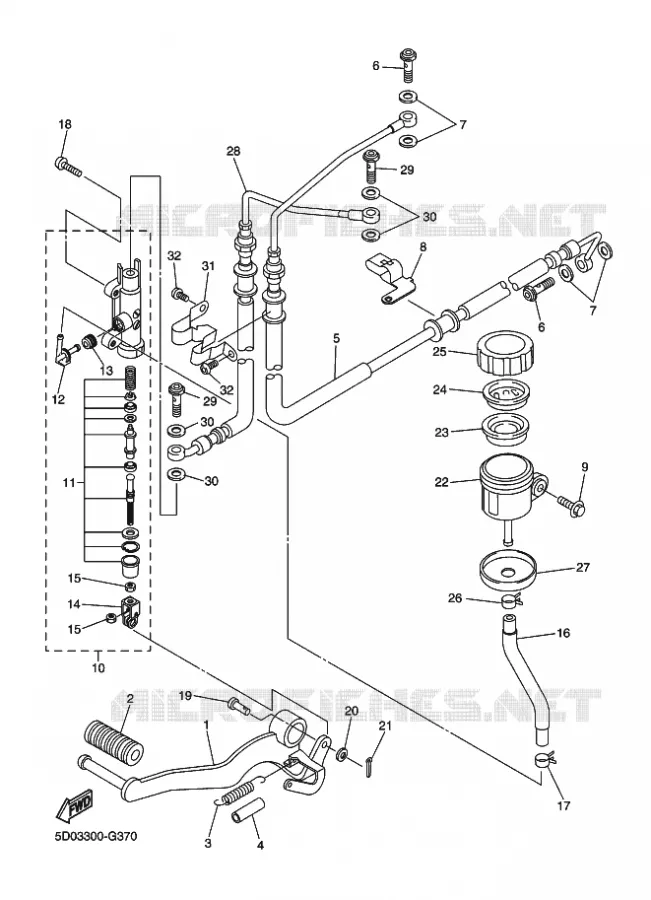 REMPOMP ACHTER Yamaha MOTO 1000 2012 FAZER ABS  FZ1-SA