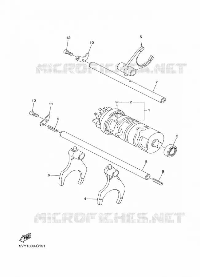 SCHAKELWALS Yamaha MOTO 800 2012 FZ8  FZ8-N