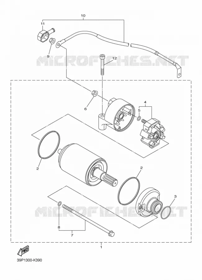 STARTMOTOR Yamaha MOTO 800 2012 FZ8  FZ8-N