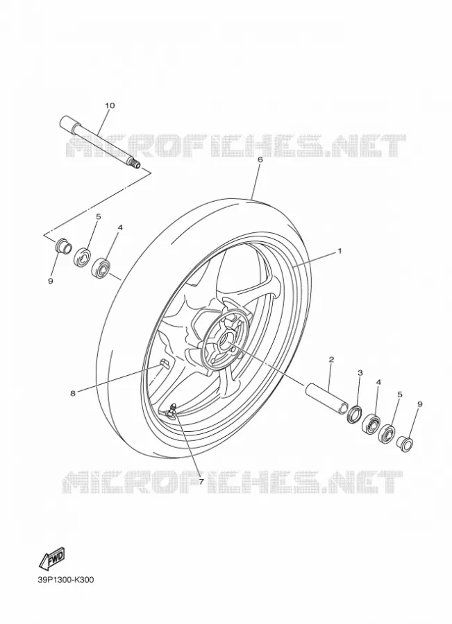VOORWIEL Yamaha MOTO 800 2012 FZ8  FZ8-N