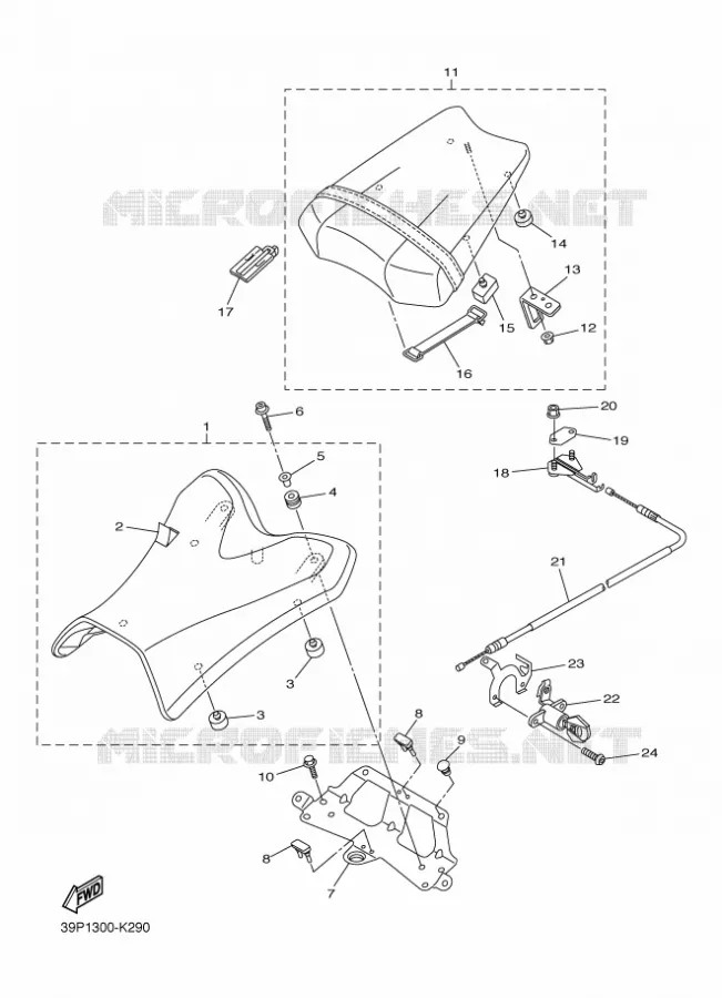 SELLE Yamaha MOTO 800 2012 FZ8 ABS  FZ8-NA
