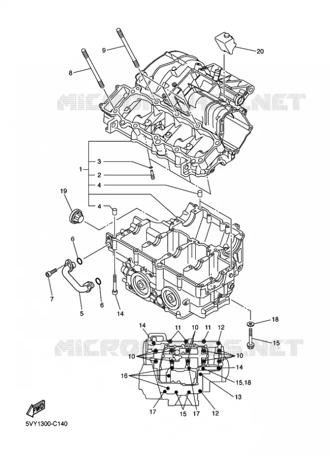 CARTERDELEN Yamaha MOTO 800 2012 FZ8 ABS  FZ8-NA