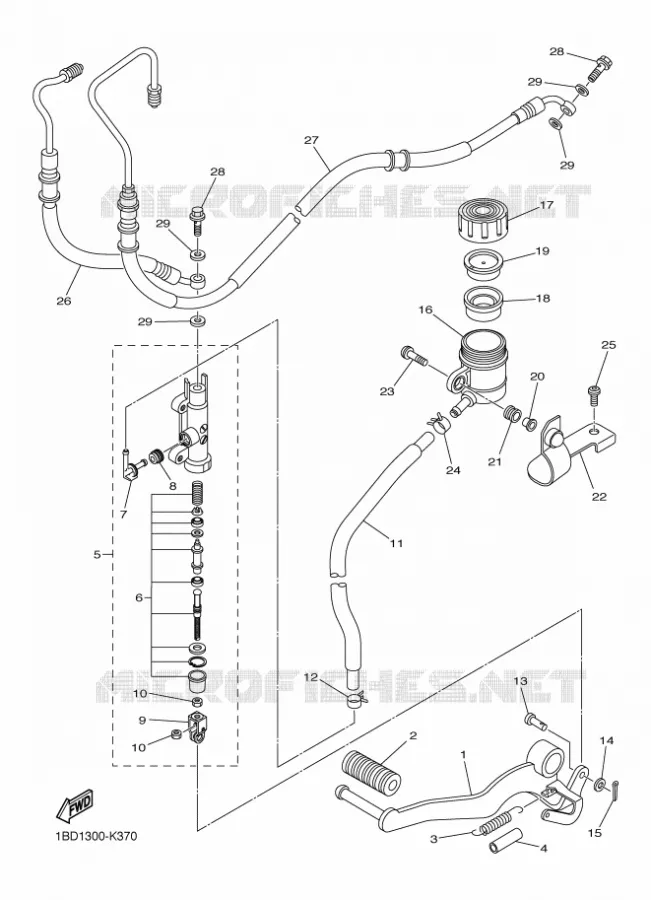 REMPOMP ACHTER Yamaha MOTO 800 2012 FZ8 ABS  FZ8-NA