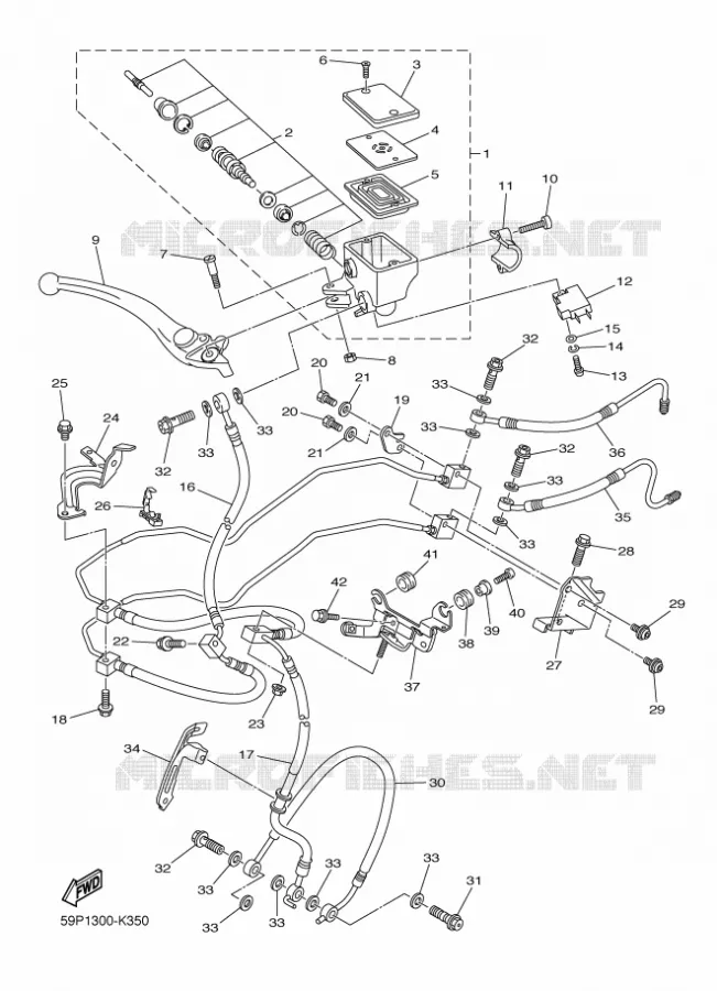 REMPOMP VOOR Yamaha MOTO 800 2012 FZ8 ABS  FZ8-NA