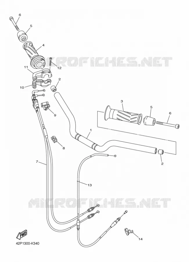 STUUR / KABEL Yamaha MOTO 800 2012 FAZER  FZ8-S