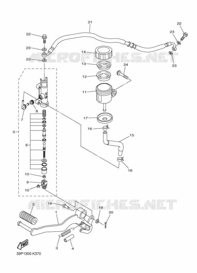 REMPOMP ACHTER Yamaha MOTO 800 2012 FAZER  FZ8-S