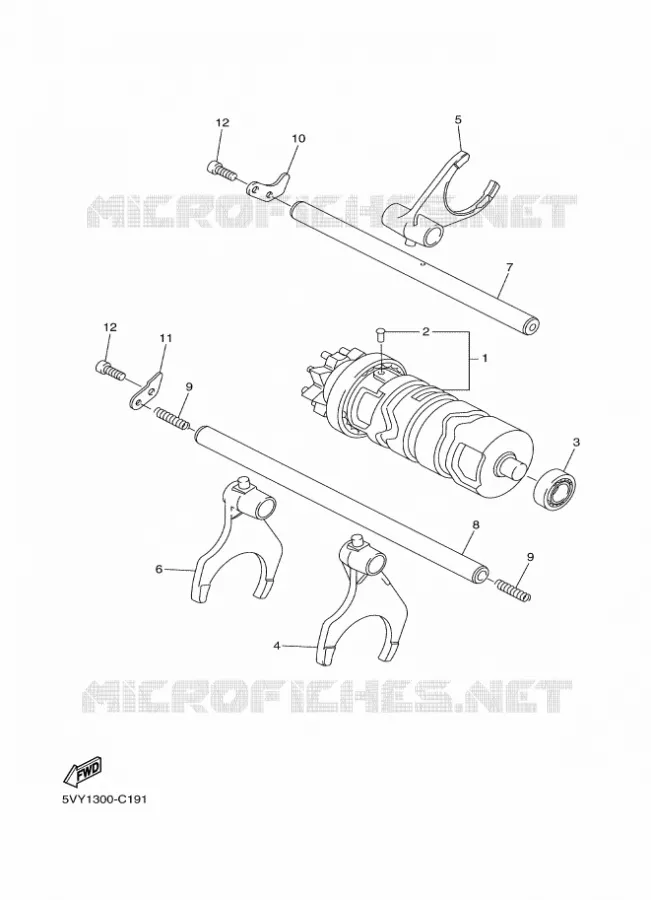 SCHAKELWALS Yamaha MOTO 800 2012 FAZER  FZ8-S