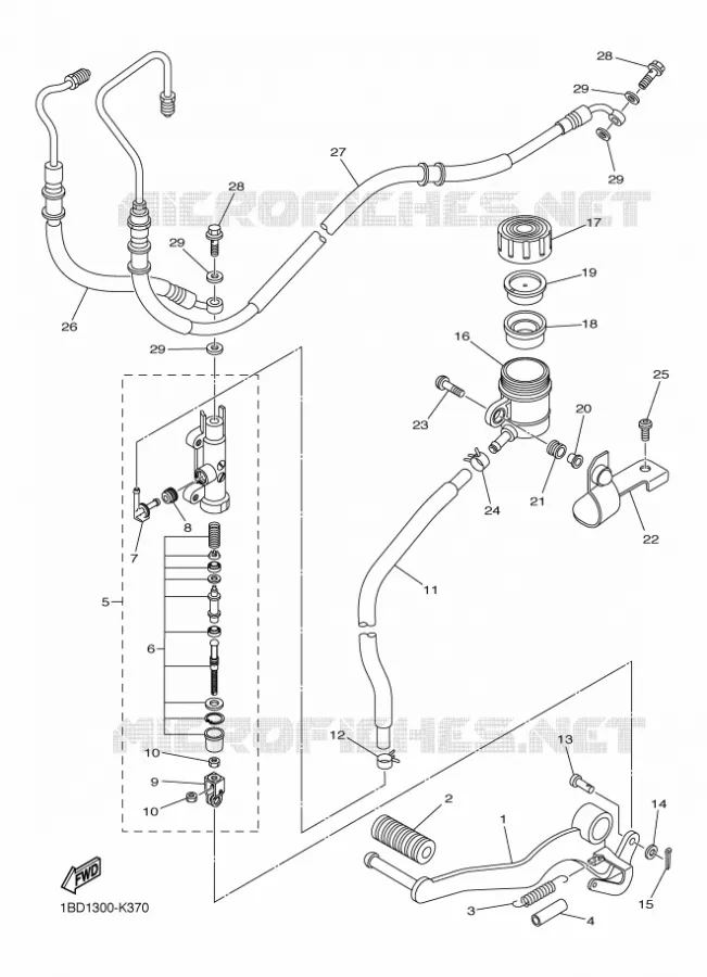 REMPOMP ACHTER Yamaha MOTO 800 2012 FAZER ABS  FZ8-SA