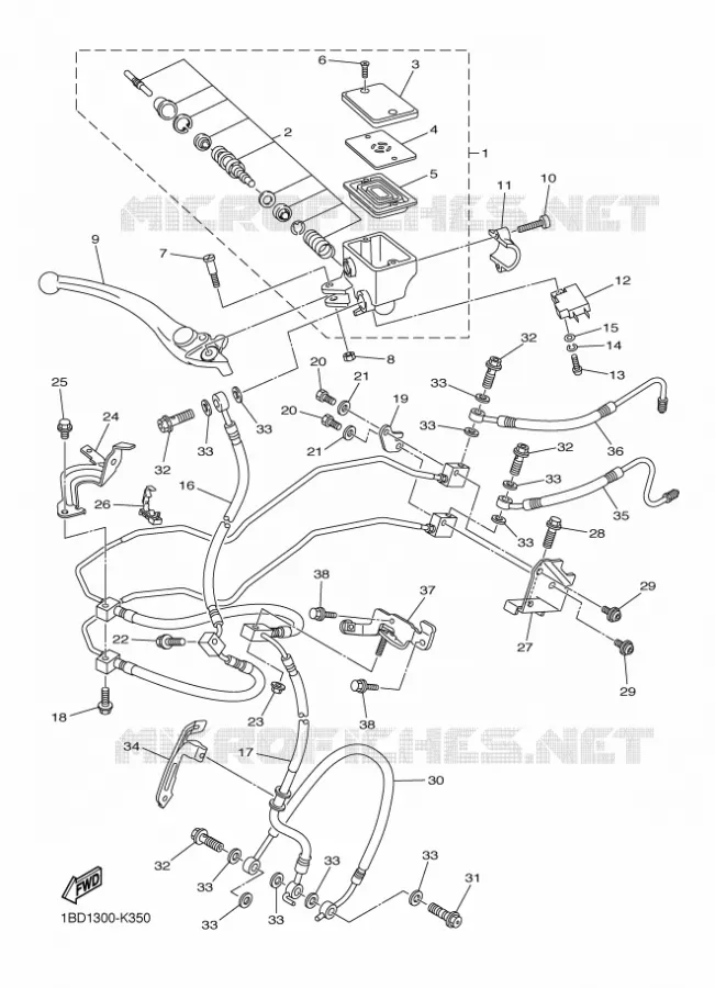 REMPOMP VOOR Yamaha MOTO 800 2012 FAZER ABS  FZ8-SA