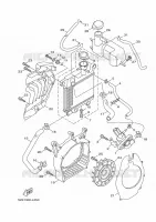 RADIATEUR / SLANG voor Yamaha HW125 2012