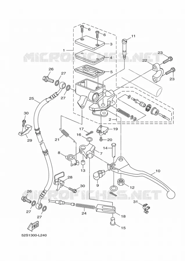 REMPOMP VOOR Yamaha SCOOTER 125 2012 OCEO  HW125 OCEO