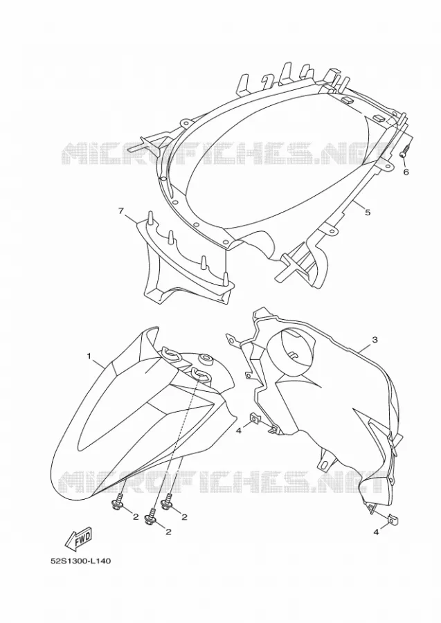 SPATBORD Yamaha SCOOTER 125 2012 OCEO  HW125 OCEO