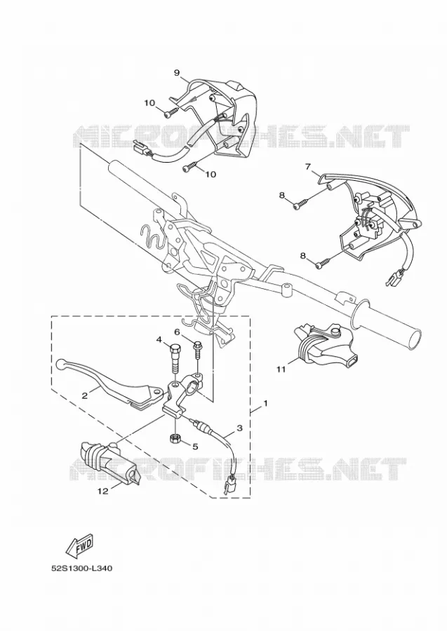 STUURSCHAKELAAR / HEVEL Yamaha SCOOTER 125 2012 OCEO  HW125 OCEO