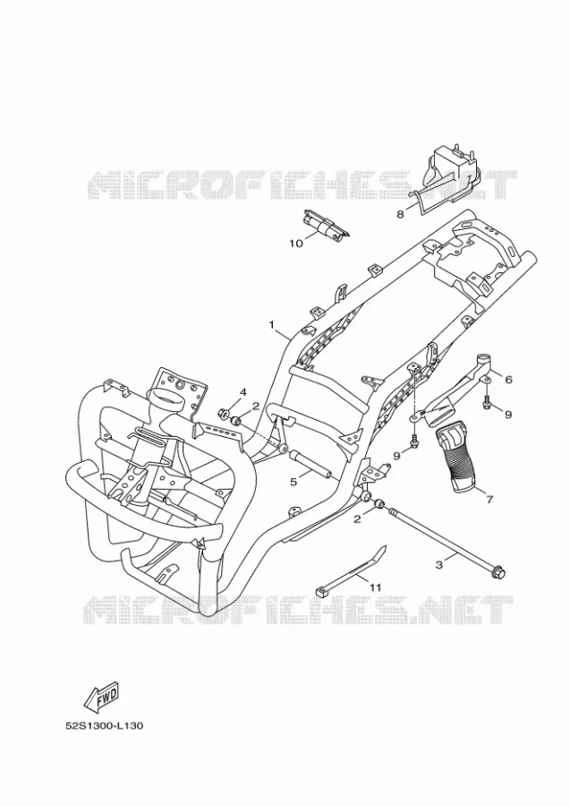 FRAME Yamaha SCOOTER 125 2012 OCEO  HW125 OCEO