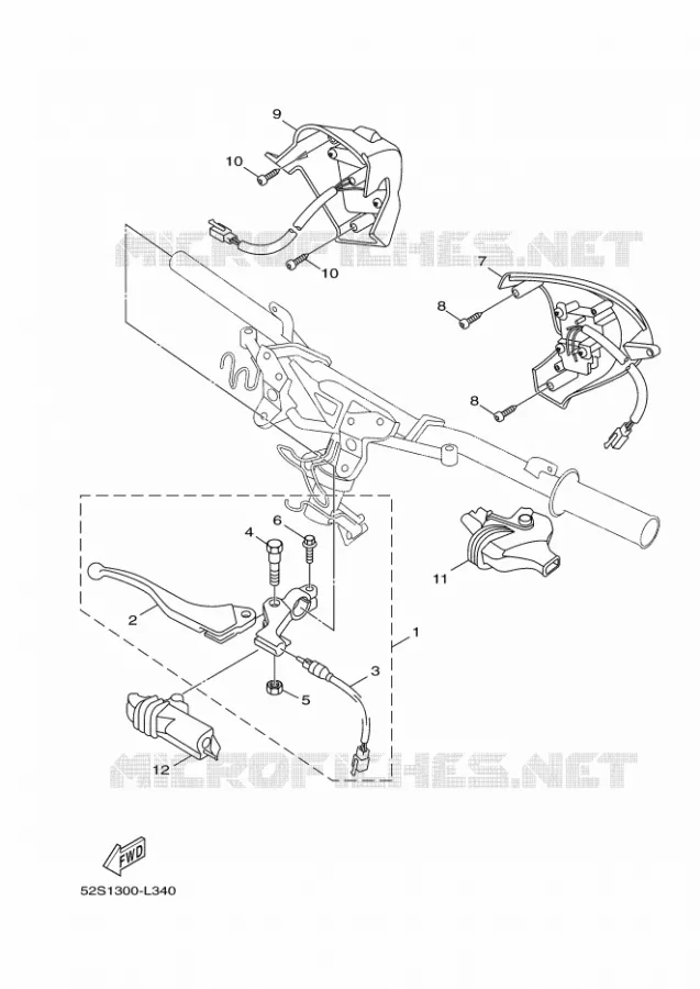 STUURSCHAKELAAR / HEVEL Yamaha SCOOTER 125 2012 OCEO  HW125 OCEO
