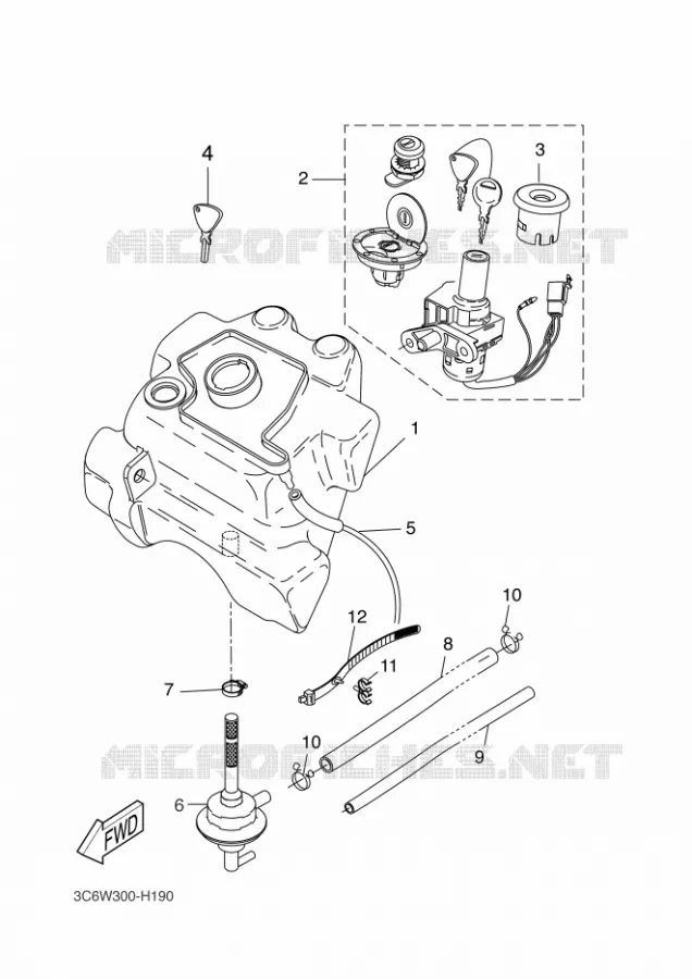BENZINE TANK Yamaha SCOOTER 50 2012 NITRO NAKED  YQ50L NITRO NAKED