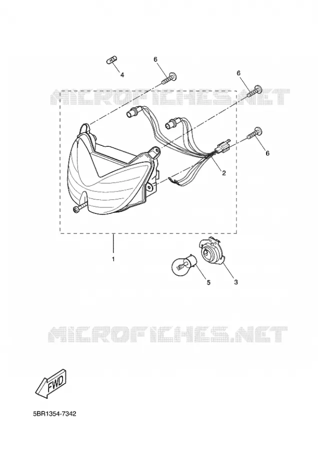KOPLAMP Yamaha SCOOTER 50 2012 NITRO NAKED  YQ50L NITRO NAKED