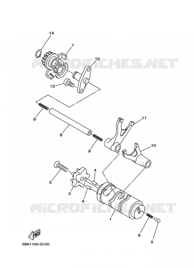 SCHAKELWALS Yamaha MOTO 110 2012 TTRE  TT-R110E