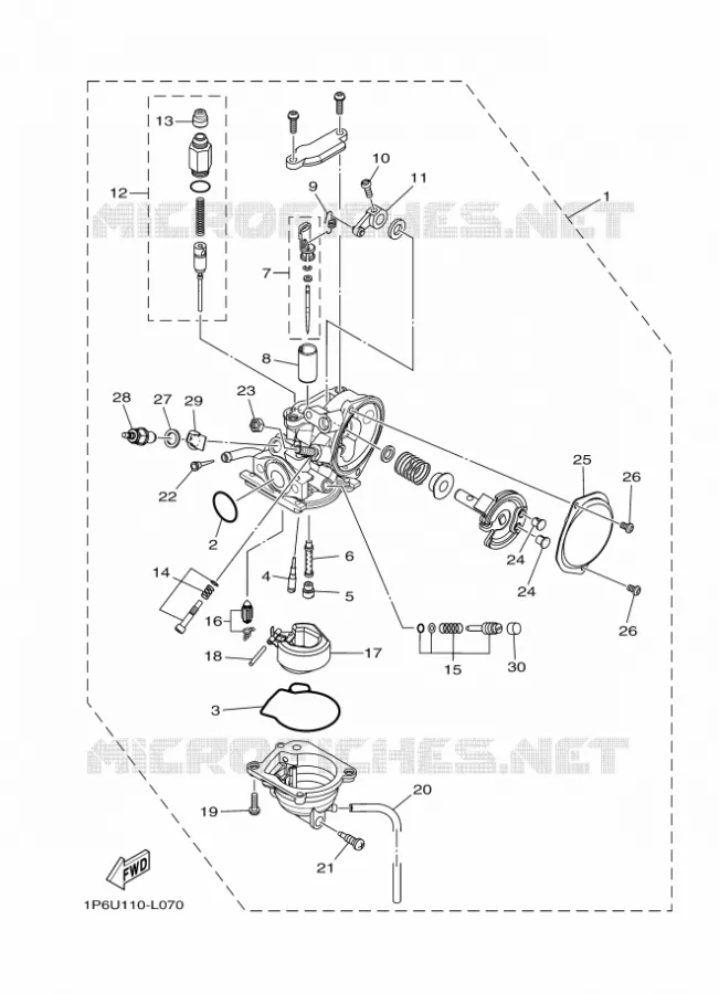 CARBURATEUR  Yamaha MOTO 50 2012 TTRE  TT-R50E