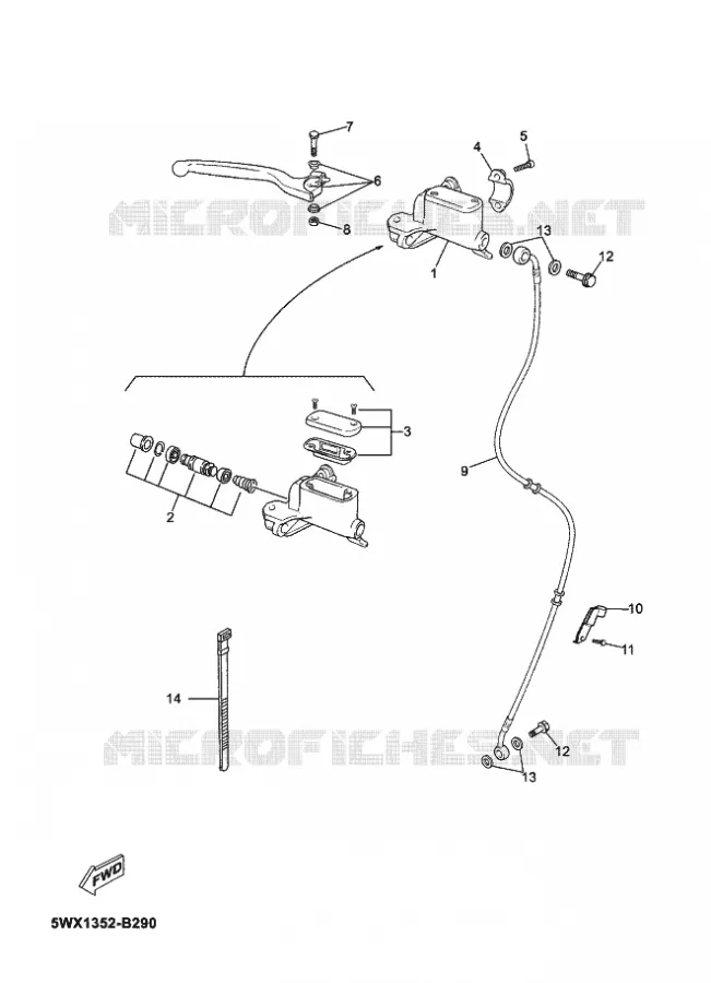 REMPOMP VOOR Yamaha MOTO 50 2012 TZR  TZR50