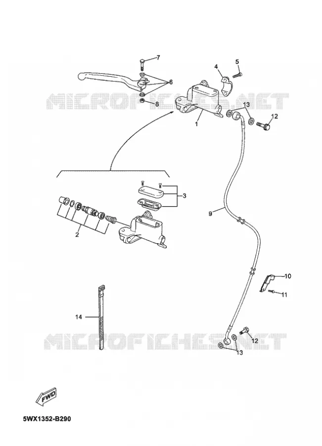 REMPOMP VOOR Yamaha MOTO 50 2012 TZR  TZR50