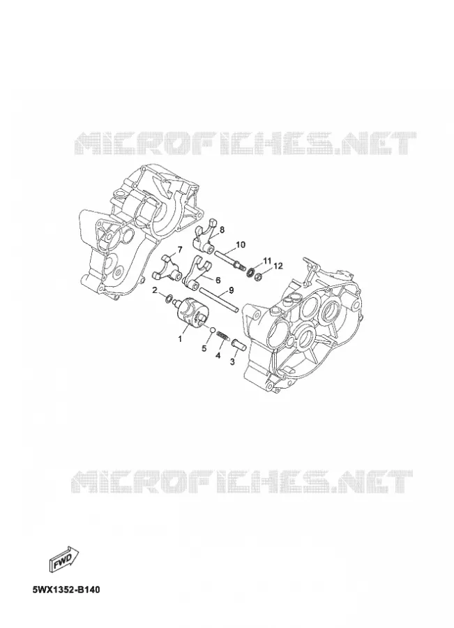 SCHAKELWALS Yamaha MOTO 50 2012 TZR  TZR50