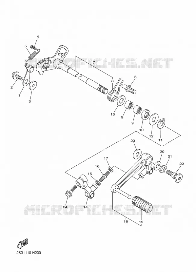 SCHAKEL STANG / PEDAAL Yamaha MOTO 1700 2012 VMAX  VMX17