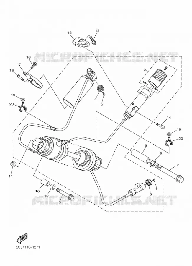 ACHTER SCHOKBREKER Yamaha MOTO 1700 2012 VMAX  VMX17