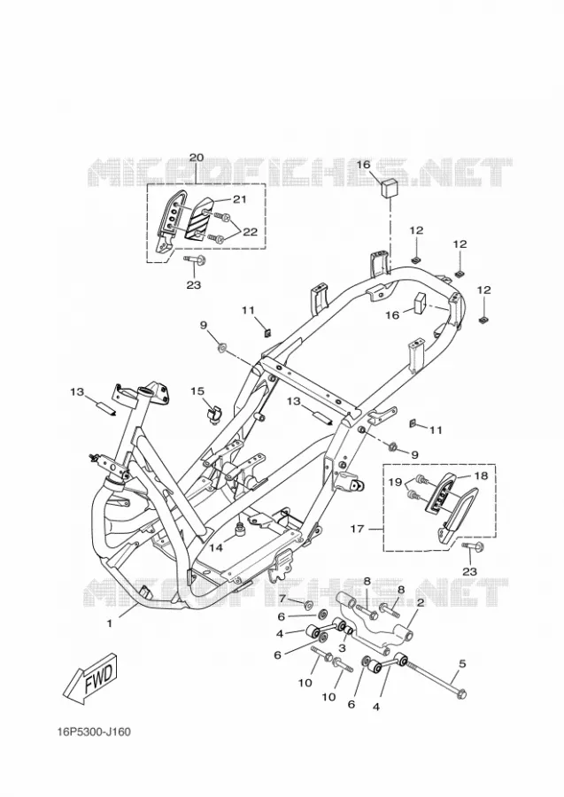 FRAME Yamaha SCOOTER 125 2012 XCITY  VP125 XCITY