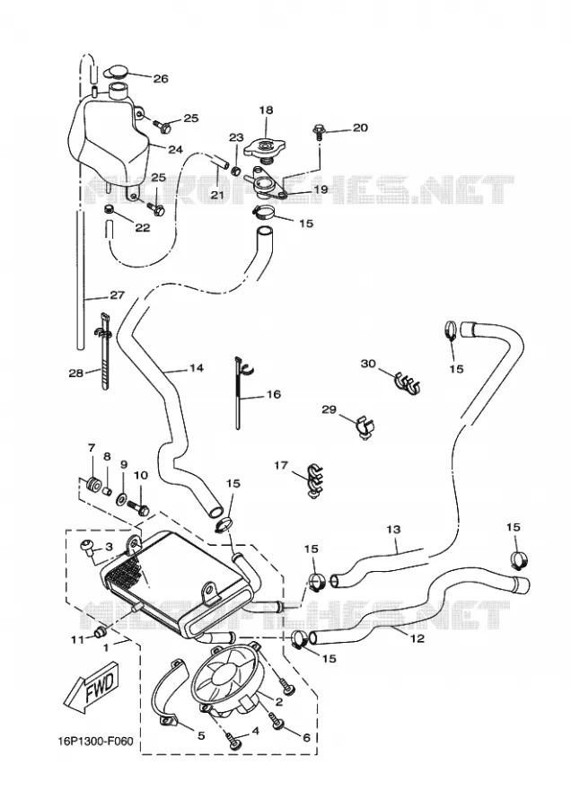 RADIATEUR / SLANG Yamaha SCOOTER 125 2012 XCITY  VP125 XCITY