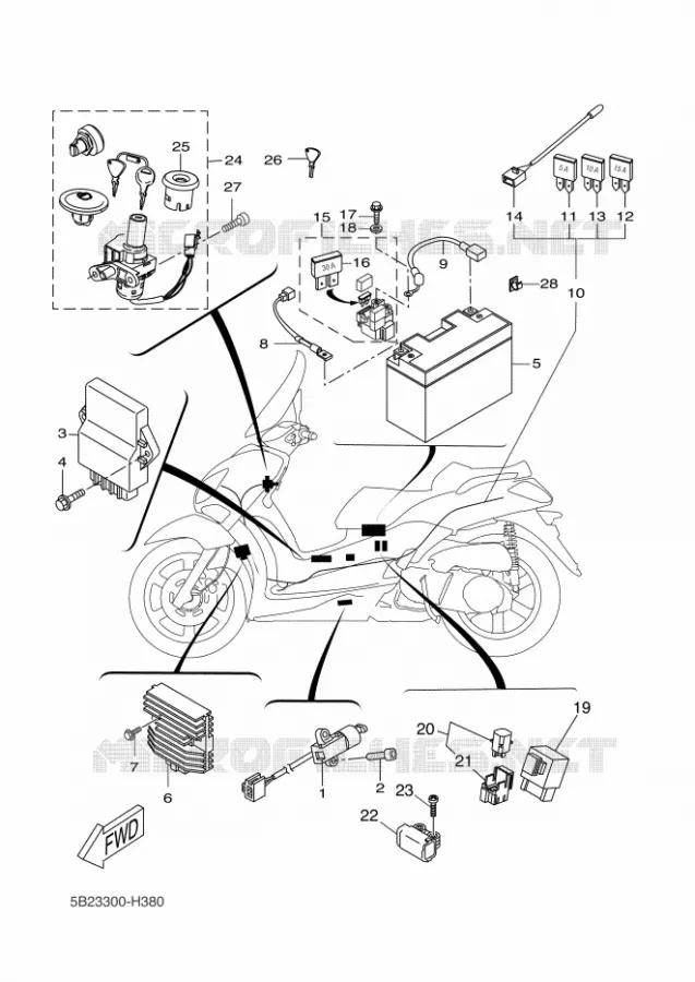 ELECTRISCH 1 Yamaha SCOOTER 250 2012 XCITY  VP250 XCITY