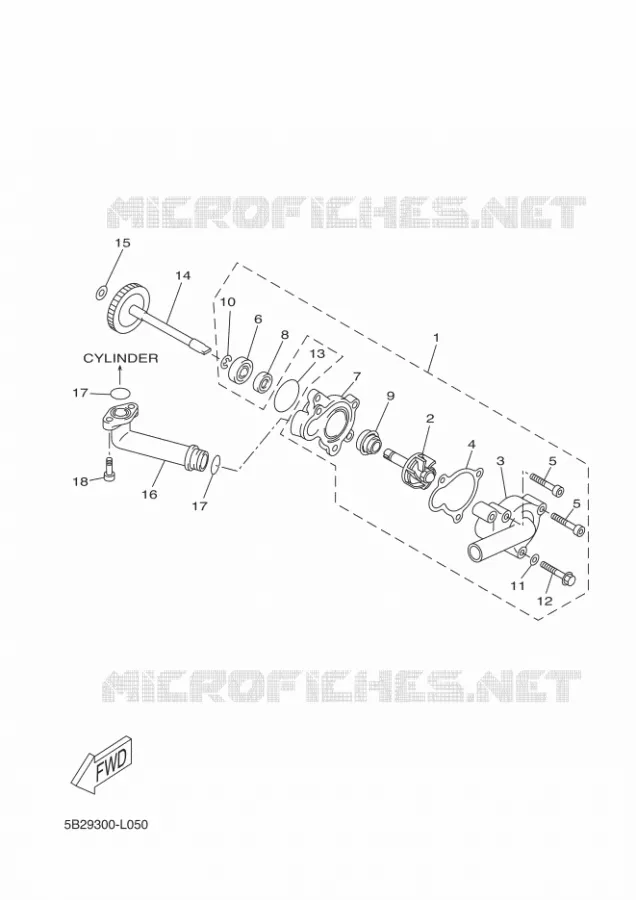 WATERPOMP / SLANGEN Yamaha SCOOTER 250 2012 XCITY  VP250 XCITY