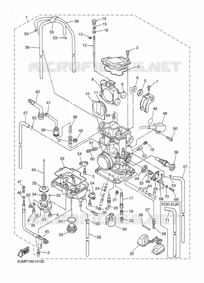 CARBURATEUR  Yamaha MOTO 250 2012 WRF  WR250F