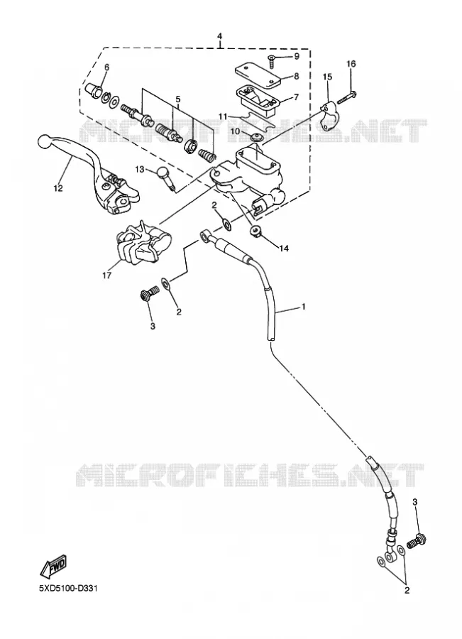 REMPOMP VOOR Yamaha MOTO 250 2012 WRF  WR250F