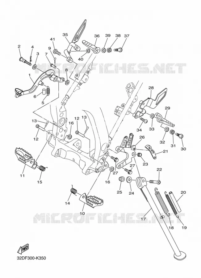 STANDAARD / VOETSTEUN Yamaha MOTO 250 2012 WR-R  WR250R