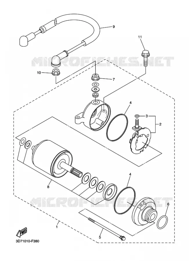 STARTMOTOR Yamaha MOTO 250 2012 WRX  WR250X
