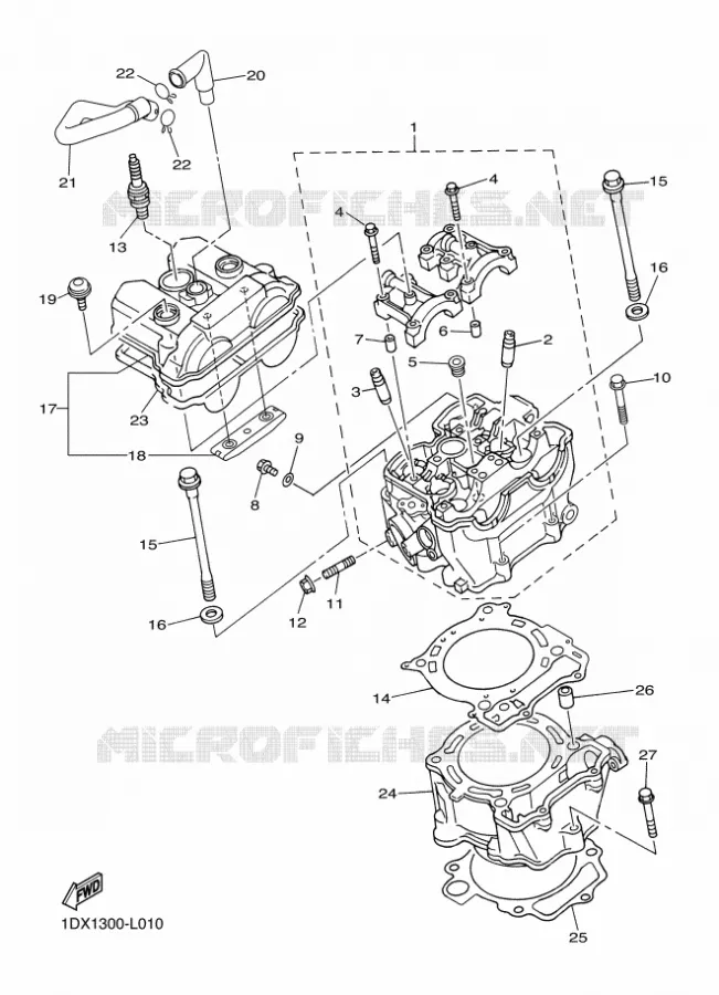 CILINDER Yamaha MOTO 450 2012 WRF  WR450F