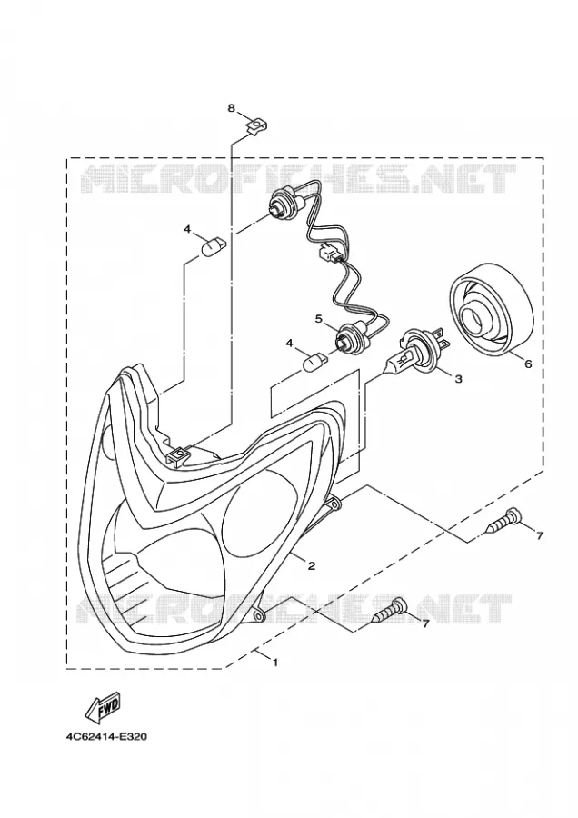 KOPLAMP Yamaha SCOOTER 125 2012 CYGNUS  XC125