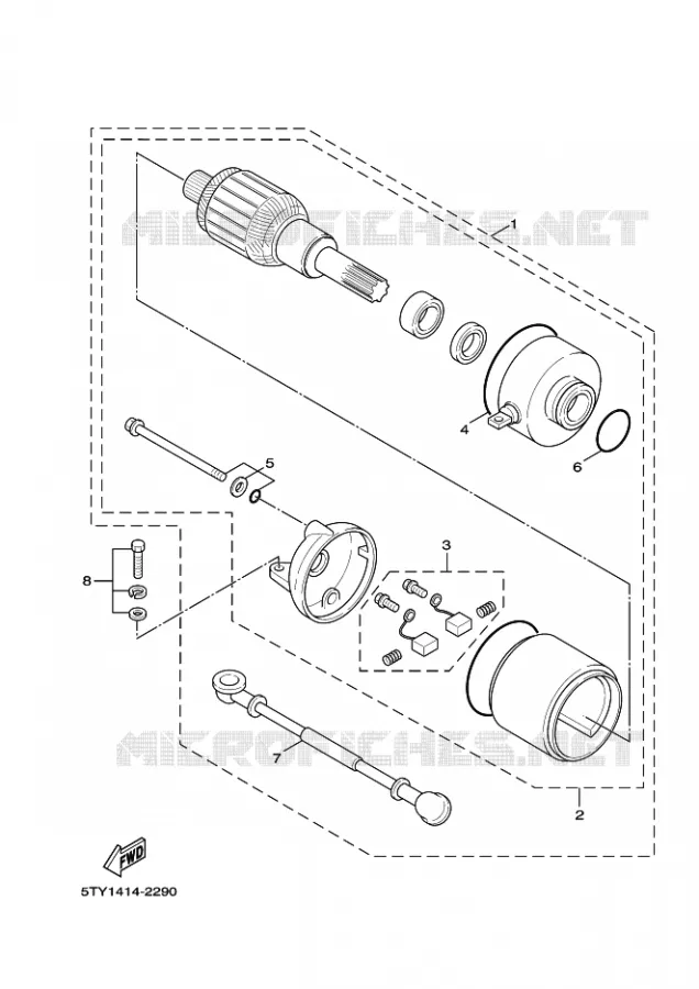STARTMOTOR Yamaha SCOOTER 125 2012 CYGNUS  XC125