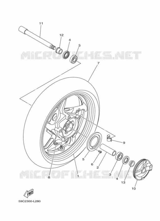 VOORWIEL Yamaha SCOOTER 530 2012 TMAX ABS  XP500A