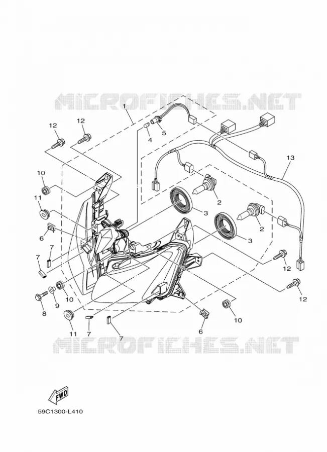 KOPLAMP Yamaha SCOOTER 530 2012 TMAX ABS  XP500A