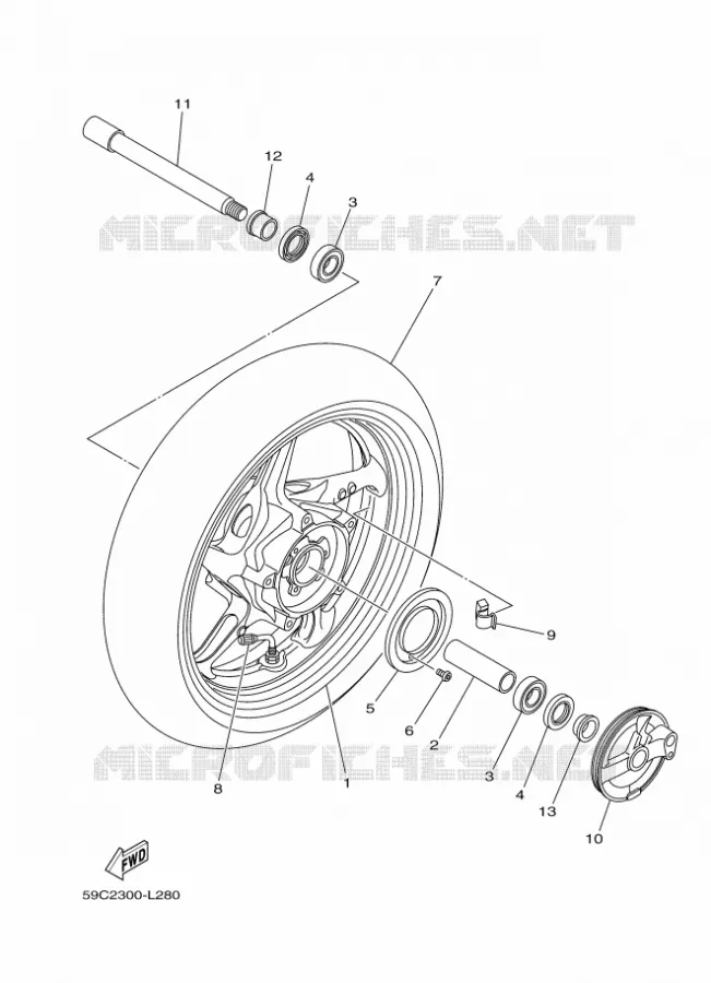VOORWIEL Yamaha SCOOTER 530 2012 TMAX ABS  XP500A