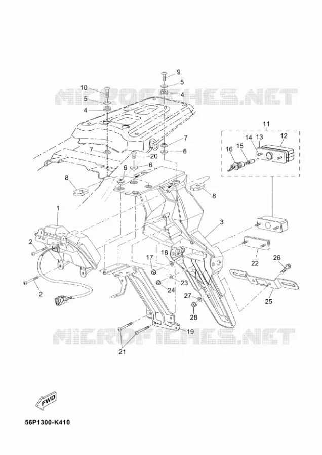ACHTERLICHT Yamaha MOTO 660 2012 TENERE ABS  XT660ZA