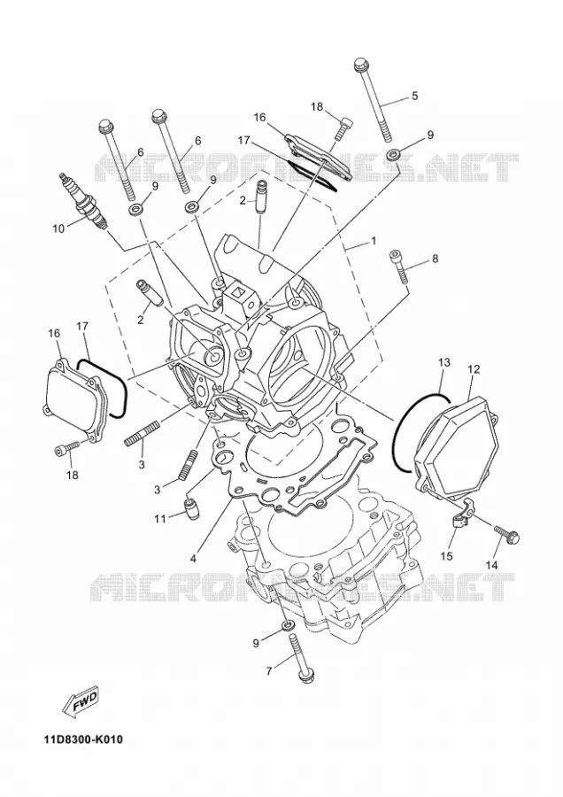 CILINDERKOP Yamaha MOTO 660 2012 TENERE ABS  XT660ZA