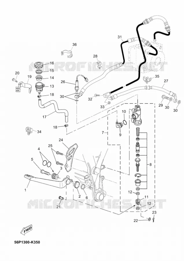 REMPOMP ACHTER Yamaha MOTO 660 2012 TENERE ABS  XT660ZA